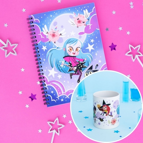 Pack libreta Anna Kadabra + Taza mug de Anna Kadabra y Unicornio